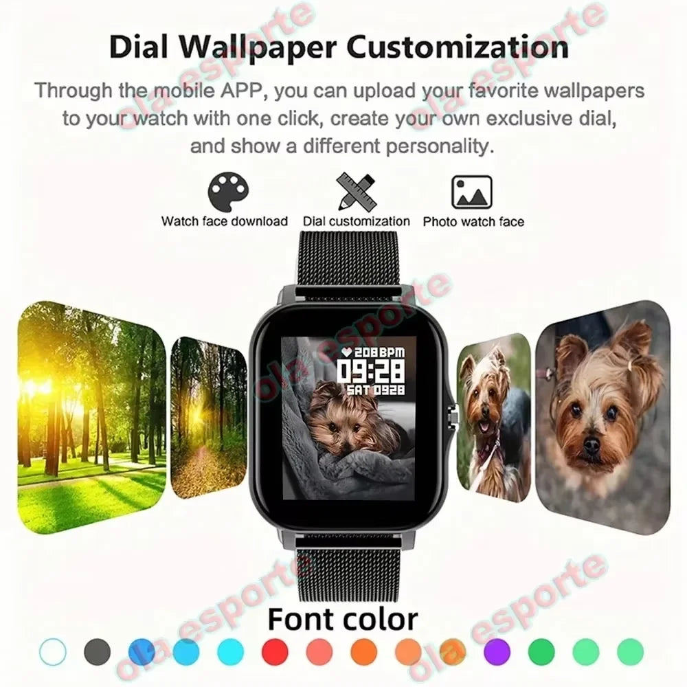 2026 New Upgrad Smart Watch For Men Women 1.83" Full Touch Display BT Call Sports Monitoring SmartWatch For Android & IOS Phone