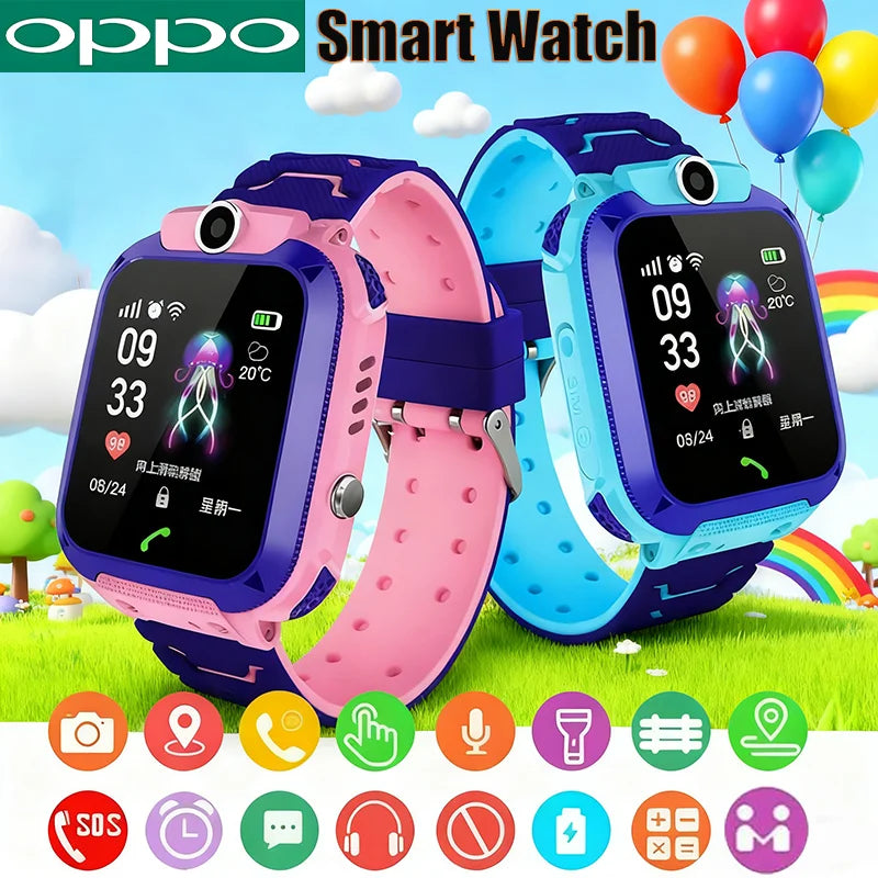 OPPO  Kids 4G Smart Watch Mini Kids Phone with Call SOS Camera 3 in 1 Cartoon Watch Girl Boy Birthday Christmas Gift 2026 New