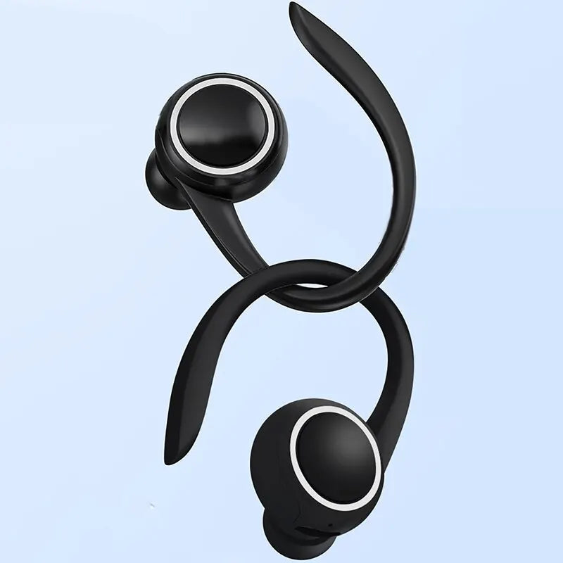 Bluetooth 5.2 Wireless Earphones Ear-Hook Mini Business Headphone HIFI Bass Noise Cancelling Sport Gaming Earbuds for Car Call