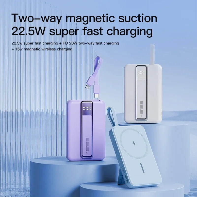 Magnetic Wireless Power Bank 10000mAh Portable PD 20W 3 in 1 Fast Charging External Battery for iPhone 15 14 13 Tel Accessories