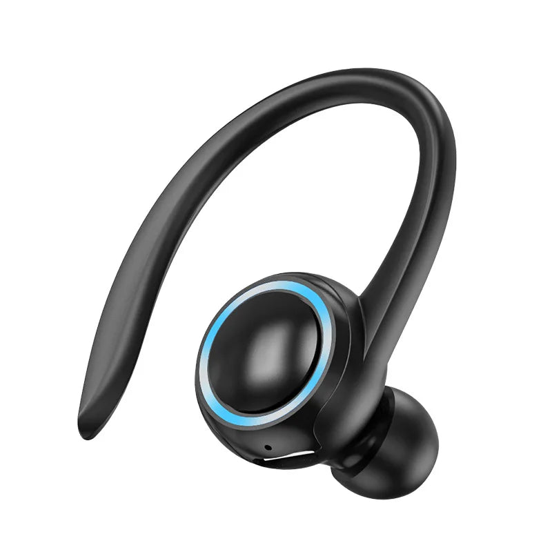 Bluetooth 5.2 Wireless Earphones Ear-Hook Mini Business Headphone HIFI Bass Noise Cancelling Sport Gaming Earbuds for Car Call