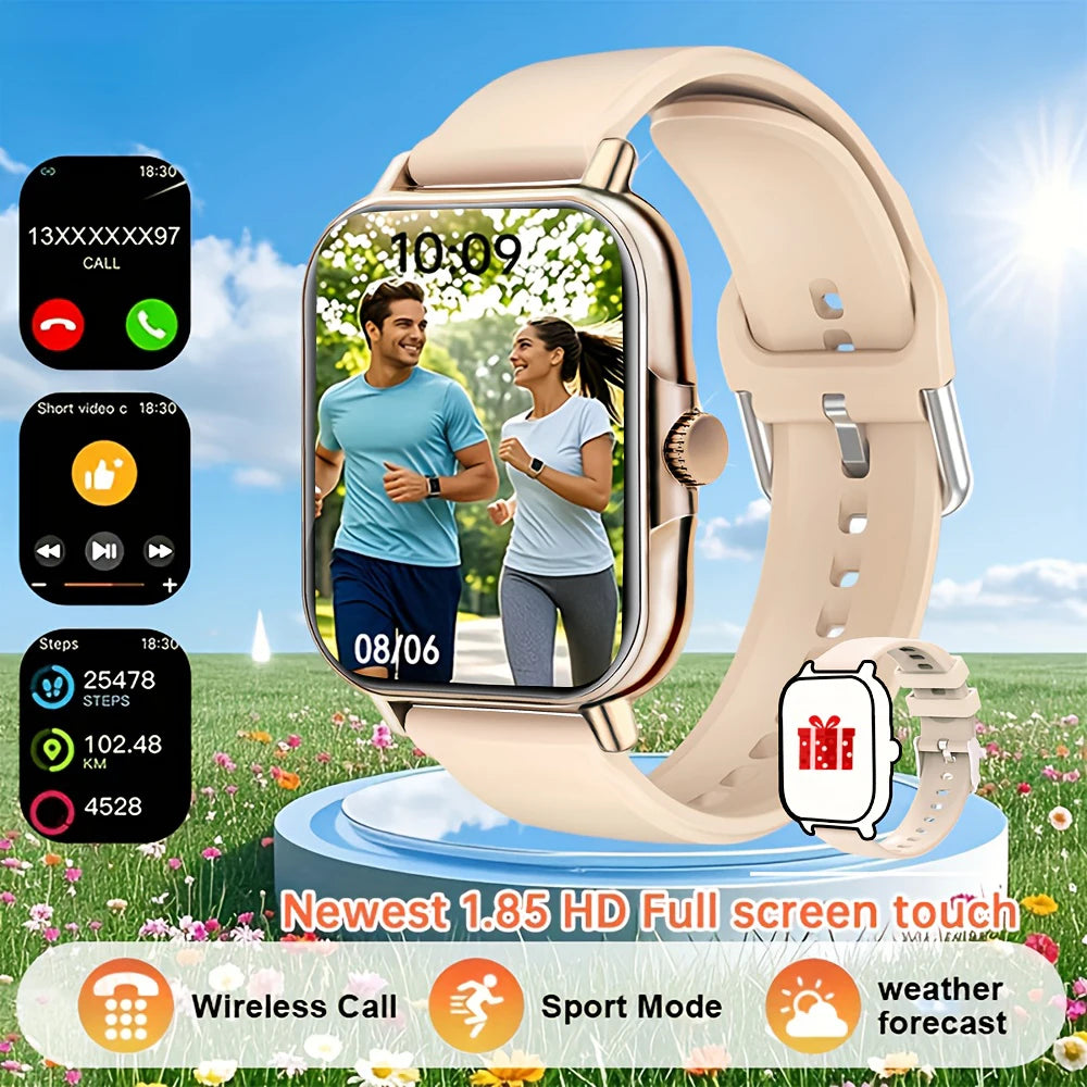 2026 New Fashion Smart Watch 1.85 Inch Display Bluetooth Calling Music Playback Fitness Timer Sports Smartwatch For Men