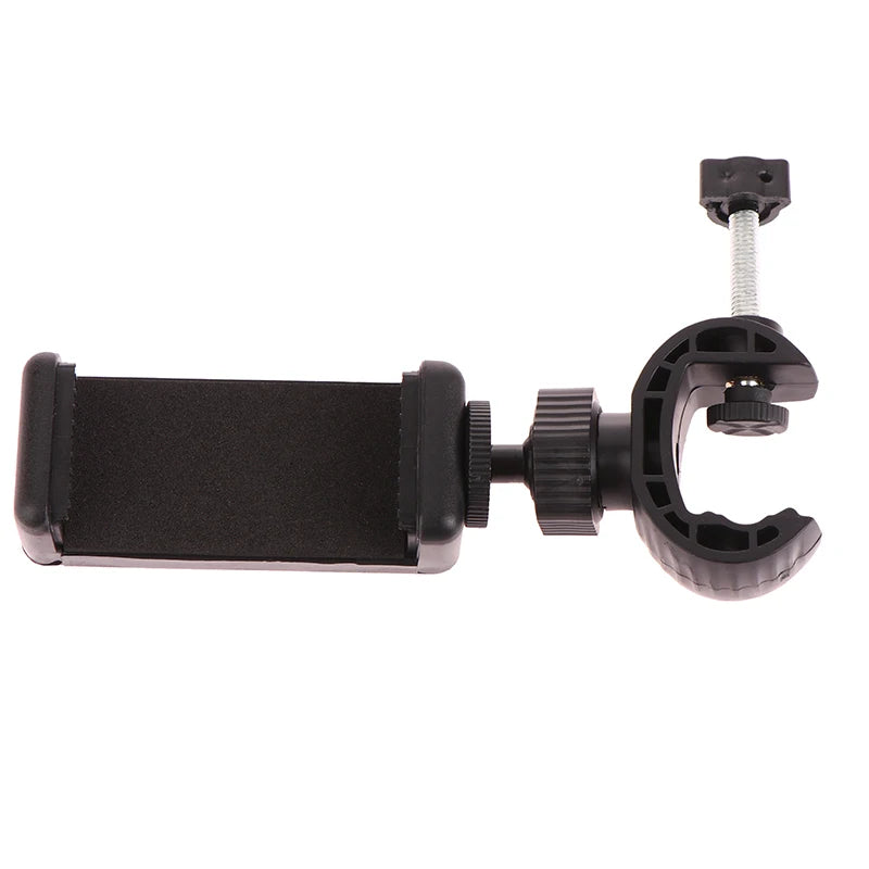 Mobile Phone Stand and Bracket; Universal Clip Support; Mount for both Tripod and Microphone Stand