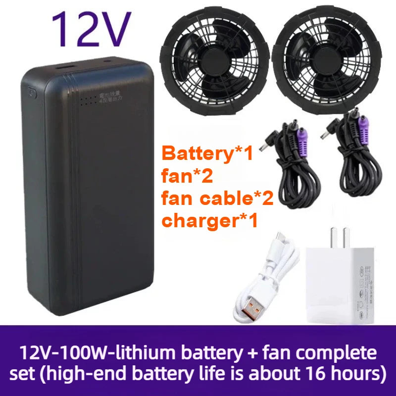 12V 19V 24V 36V Air-conditioned Suit Power Bank for Cooling Workwear Air Conditioned Clothing and Fan Clothes Accessories