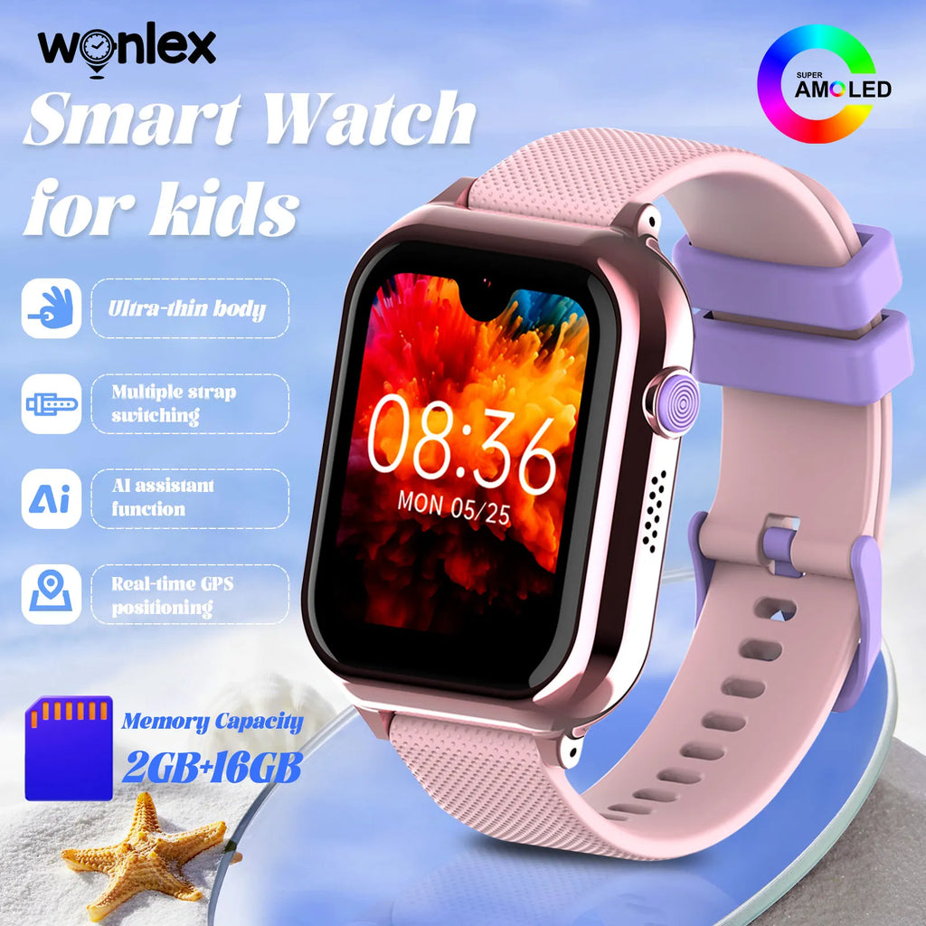 4G Kids Smart Watch with Rotating Camera GPS Real-Time Positioning IPX7 Waterproof KT38 App Children's Smartwatch