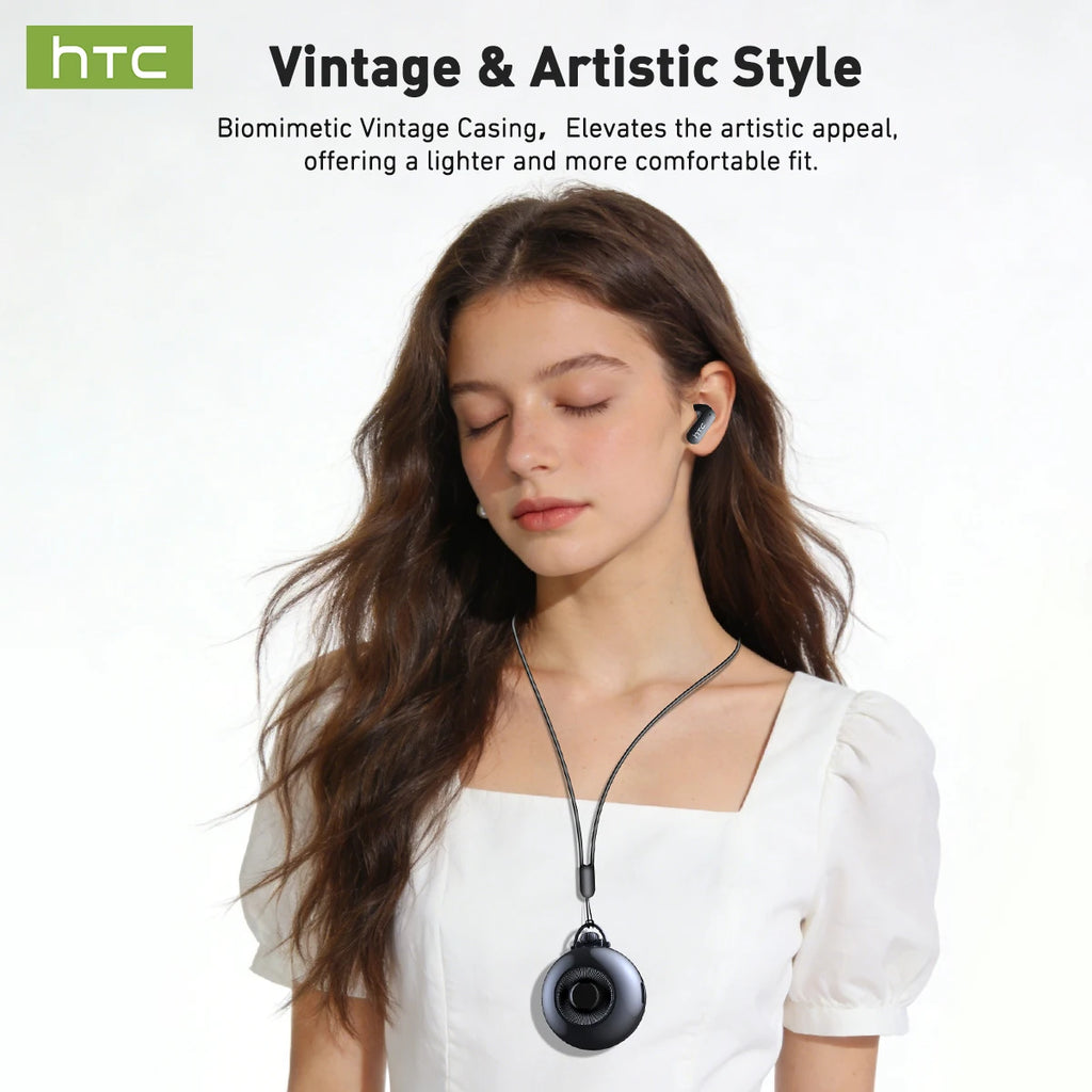 Bluetooth Wireless Headset HTC NE71 Smart LED Screen BT6.0 IPX6 Waterproof HiFi Sound Earbuds Compatible iOS Android PC Choice