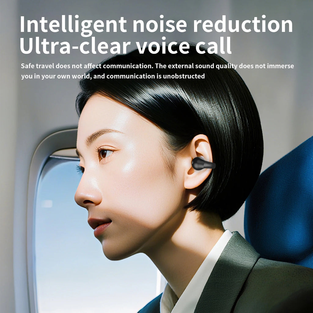 Bluetooth 5.3 Earphone Ear Clip Headphones Wireless Headset HiFi Stereo Noise Reduction Earbud For Men Women