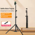 170cm Stretchable Adjustable Height Mobile Phone Tripod Stand Multi-functional Selfie Landing Support for Broadcast Recording