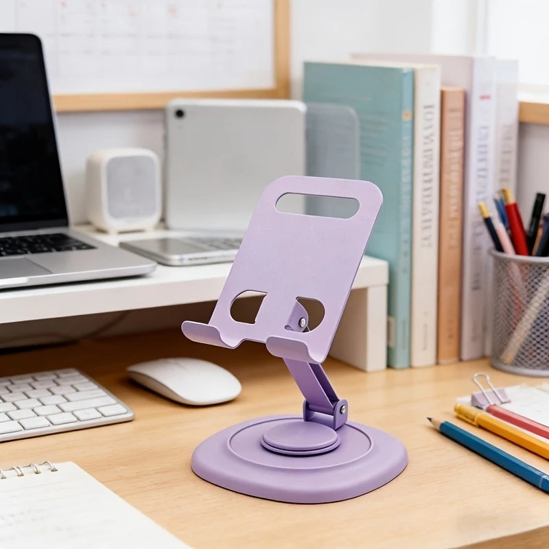 360° Rotating Sturdy Adjustable Desktop Phone Stand, Foldable Phone Stand, Suitable for All Phones