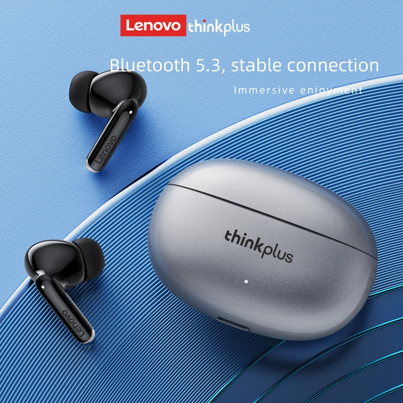 Lenovo TWS Earbuds Bluetooth 5.3 HiFi Sound Noise Reduction Touch Control Long Battery Life Sports Headphones with Mic