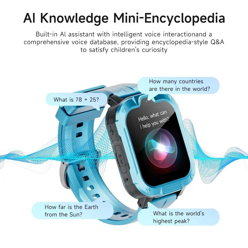 New Kids Smart Watch 4G GPS WIFI Video Call SOS APP Download Child Smartwatch Camera Voice Monitor Tracker Location Phone Watch
