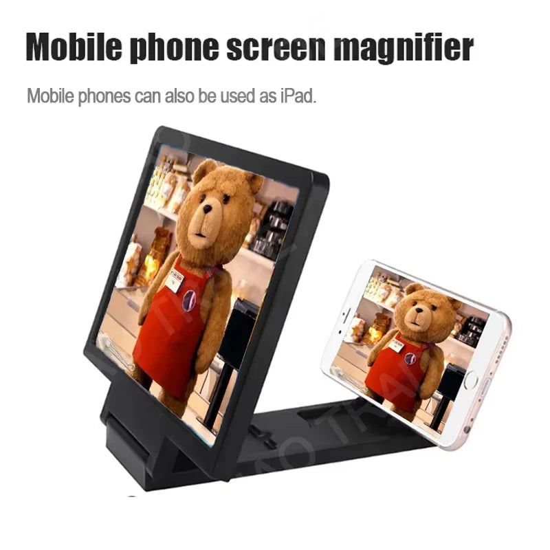 NEW 3D Screen Amplifier Mobile Phone HD Screen Video Glass Stand Magnifier For Phone Enlarged Screen Phone Stand Bracket
