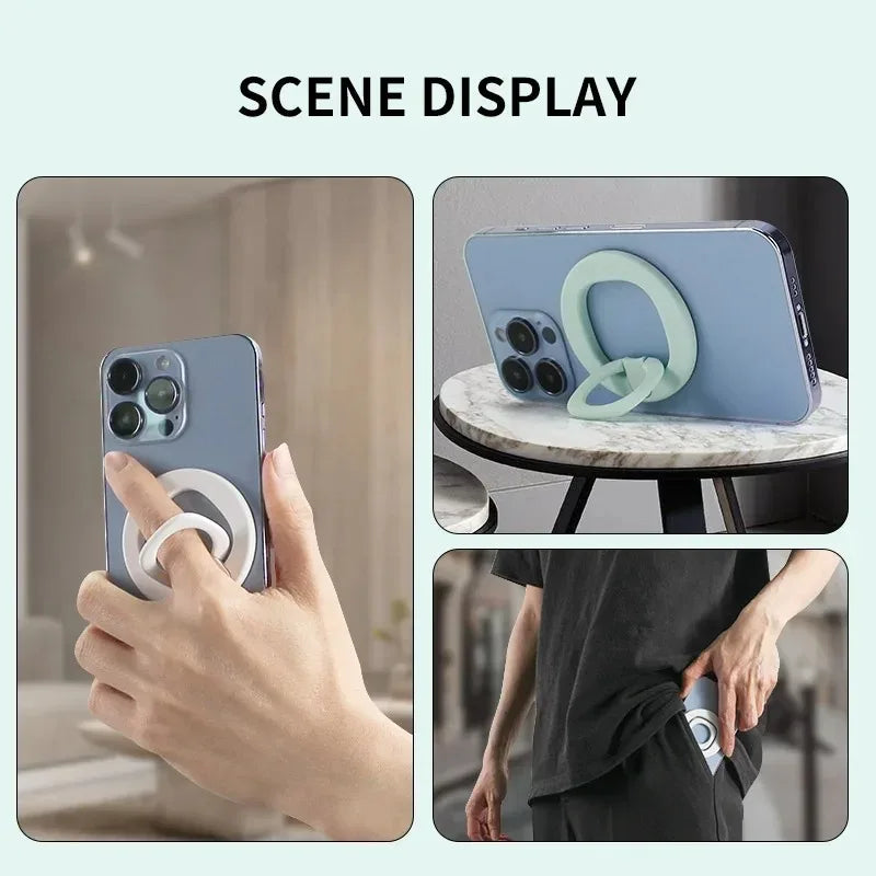 Magnetic Phone Ring, Suitable for MagSafe Grip [Super Magnet] iPhone Fashion Shining Ring Phone Stand Accessories