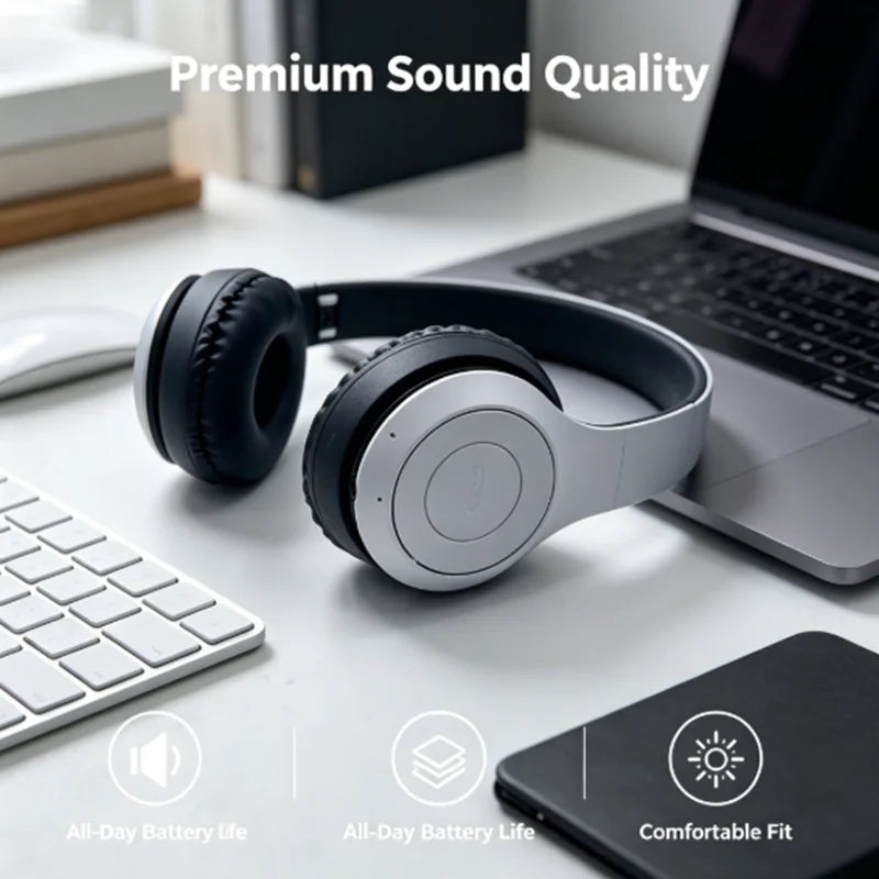 Wireless Bluetooth Earbuds, HiFi Stereo & Noise Reduction, Touch Control Deep Bass Headphones with Long Battery for Commute