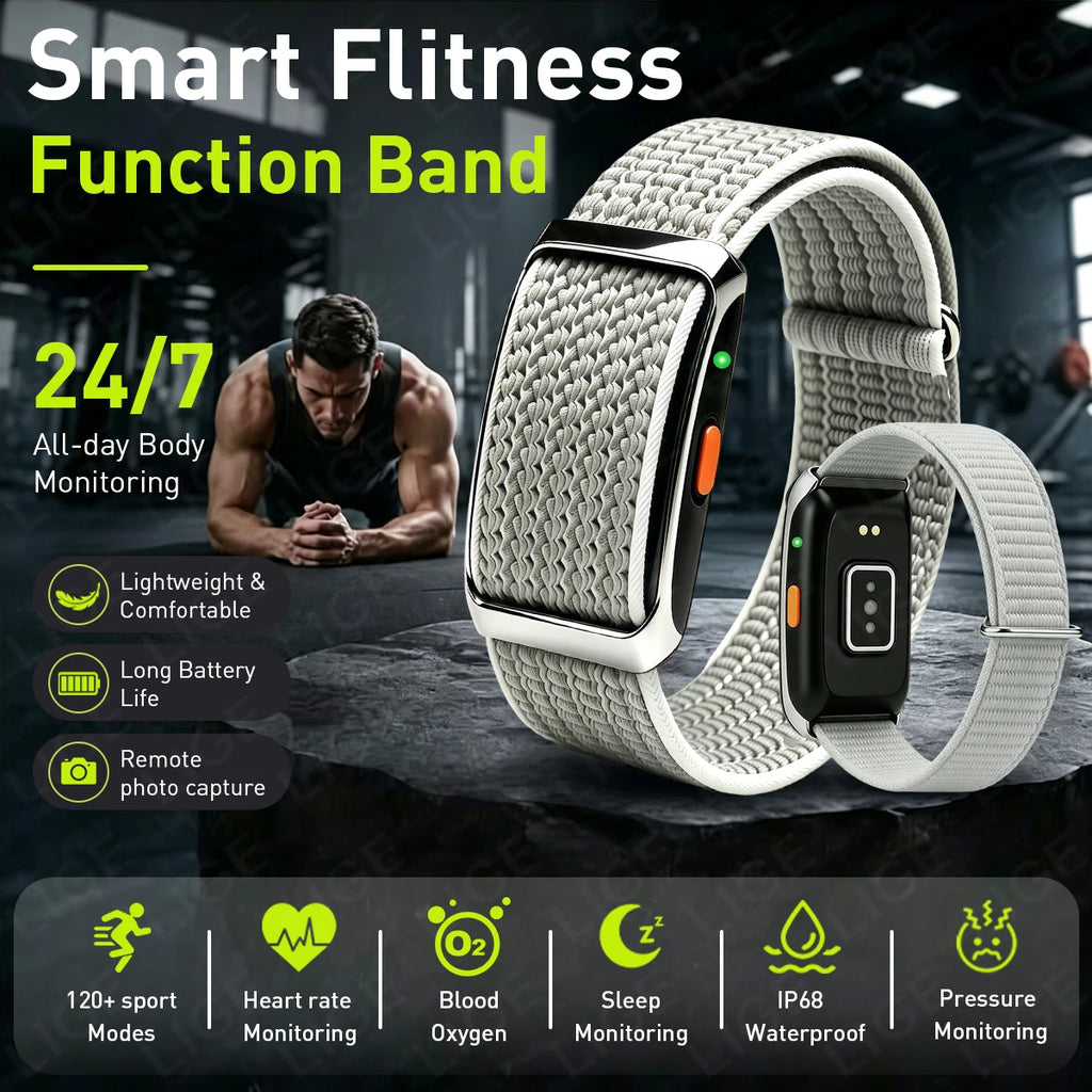 LIGE New 24/7 Health Smart Wristband Sports Fitness Waterproof Smart Bracelet Sleep Monitor Pedometer Smart Watch For Women Man
