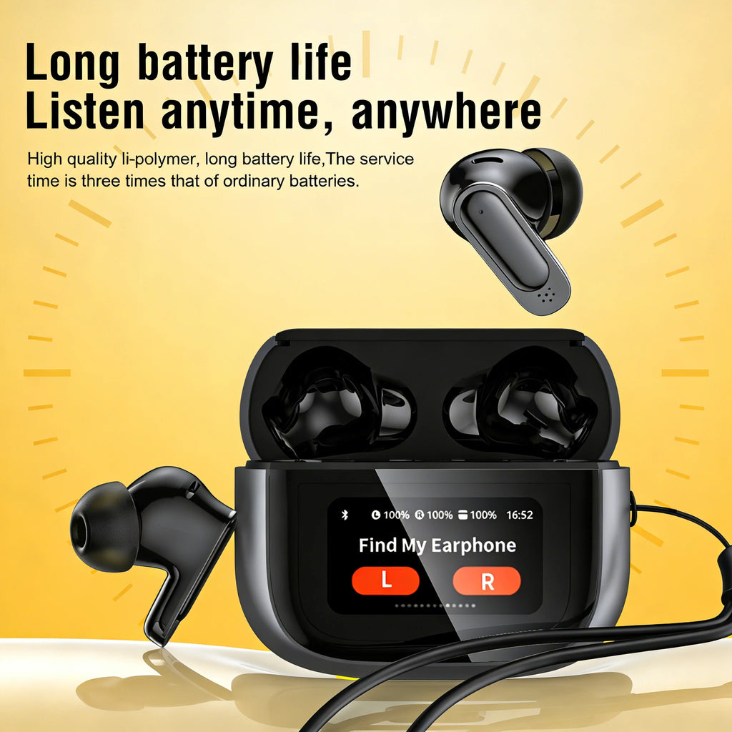 BOSECXTING V11 TWS Wireless Bluetooth Earphones Headphones In Ear Headset ANC Noise Reduction Enc Display Touch Control Earbuds