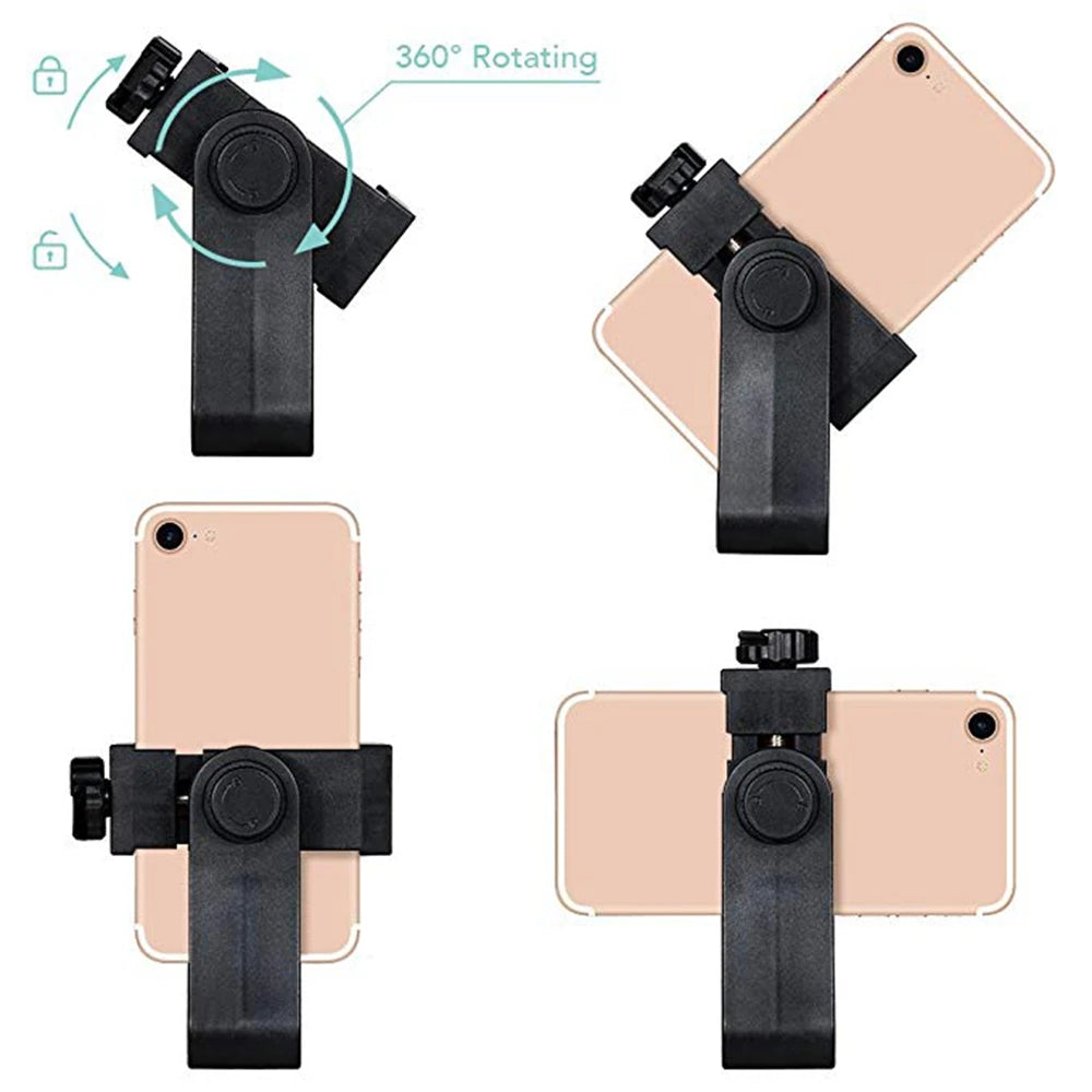 Photo Vlog Filming Accessories Portable Tripod Mount Cell Phone Clip For All Smartphones And Tripods Office Desk Live Broadcast
