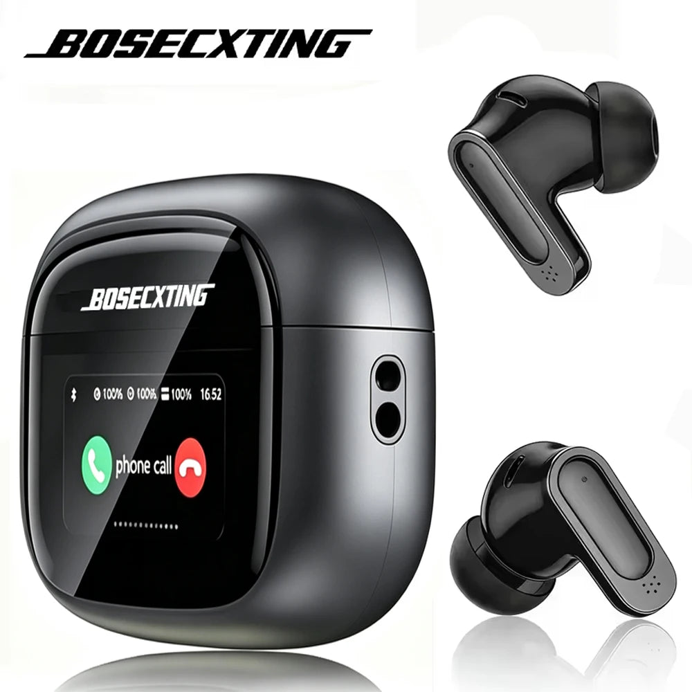 BOSECXTING V11 TWS Wireless Bluetooth Earphones Headphones In Ear Headset ANC Noise Reduction Enc Display Touch Control Earbuds