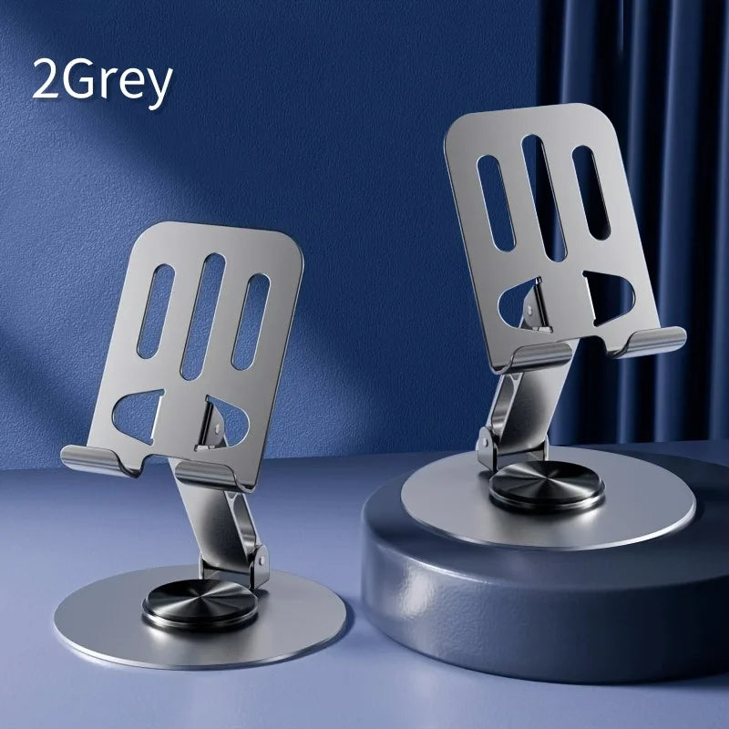 Phone stand 360° Rotation Mobile Phone Holder All Metal Aluminum Universal Bracket Folding Double Shaft Design Stable Anti Fall