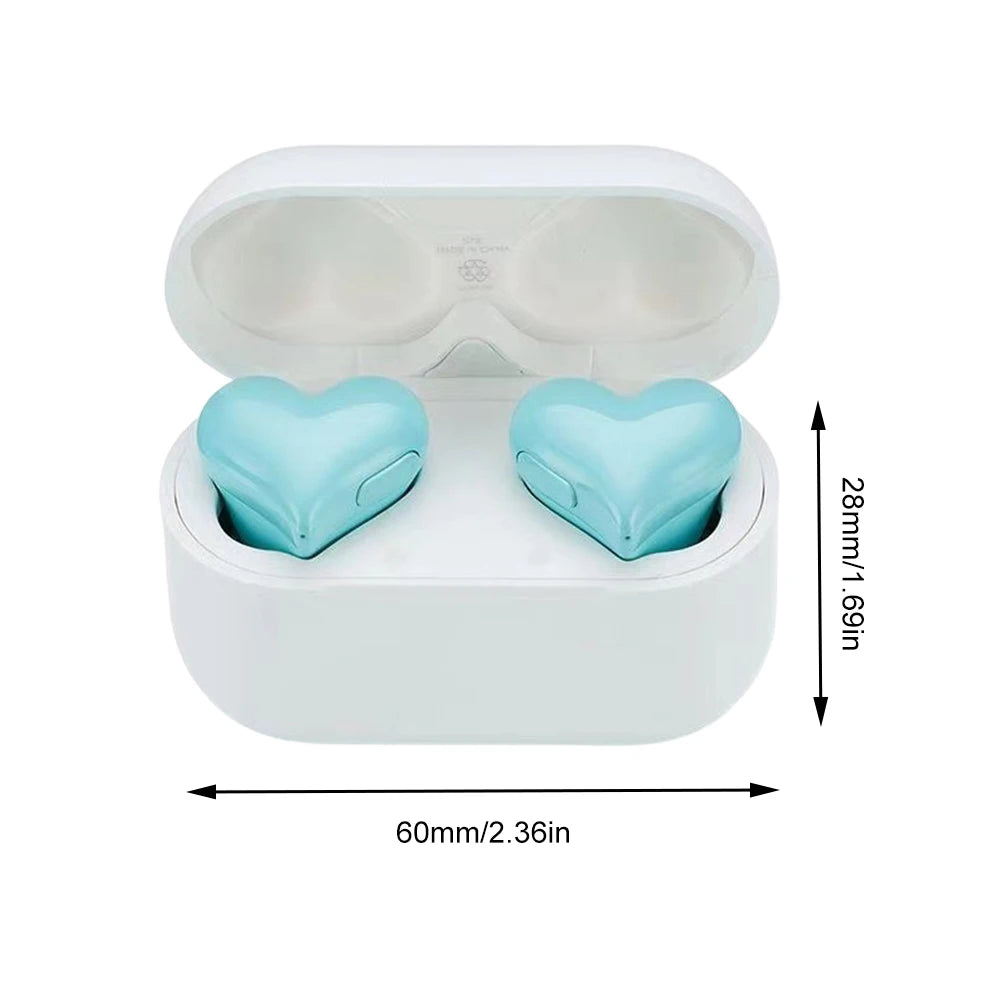 Wireless Earphones Hi-Fi Stereo Headphones Heartbuds Bluetooth-compatible In Ear Noice Cancelling for Student Girl Women