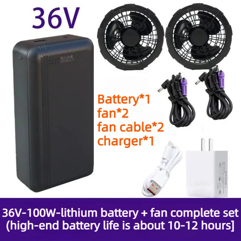 12V 19V 24V 36V Air-conditioned Suit Power Bank for Cooling Workwear Air Conditioned Clothing and Fan Clothes Accessories