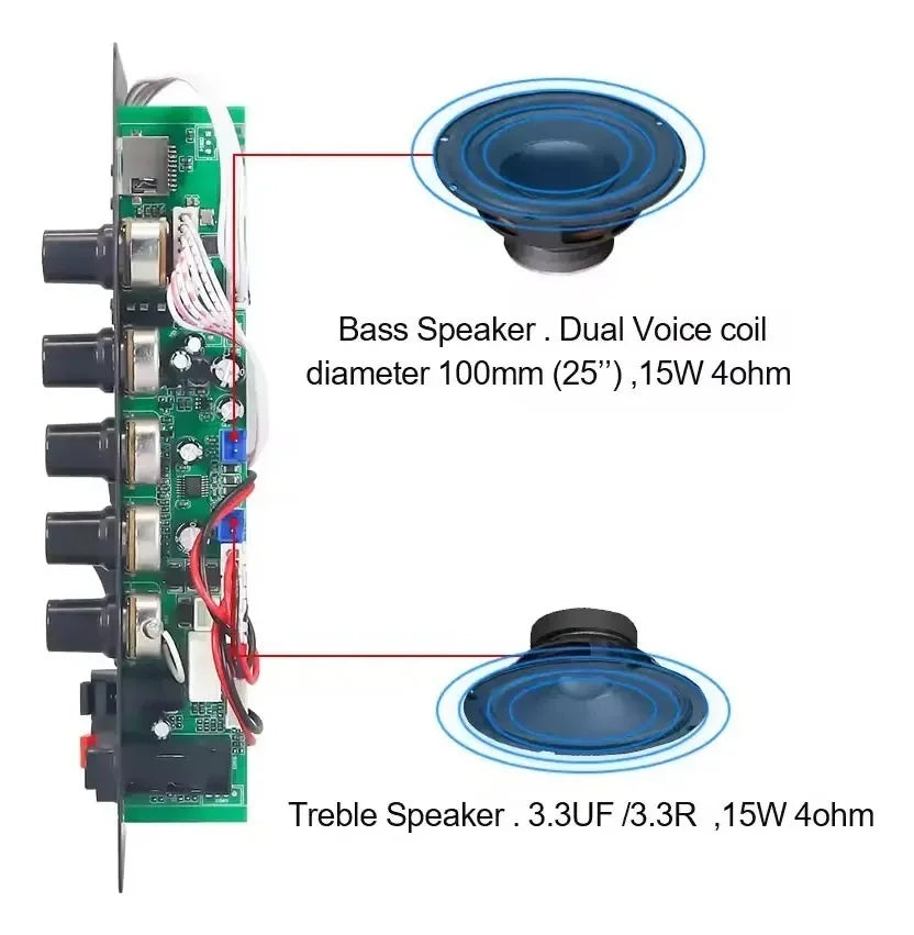 12v Bluetooth Decoder Board With Amplified Speakers