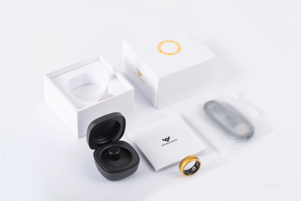 AURA Matt Smart Ring, Fitness & Health Tracker, Sleep and Temperature Monitoring Long‑Lasting Battery GPS Tracking for Men Woman