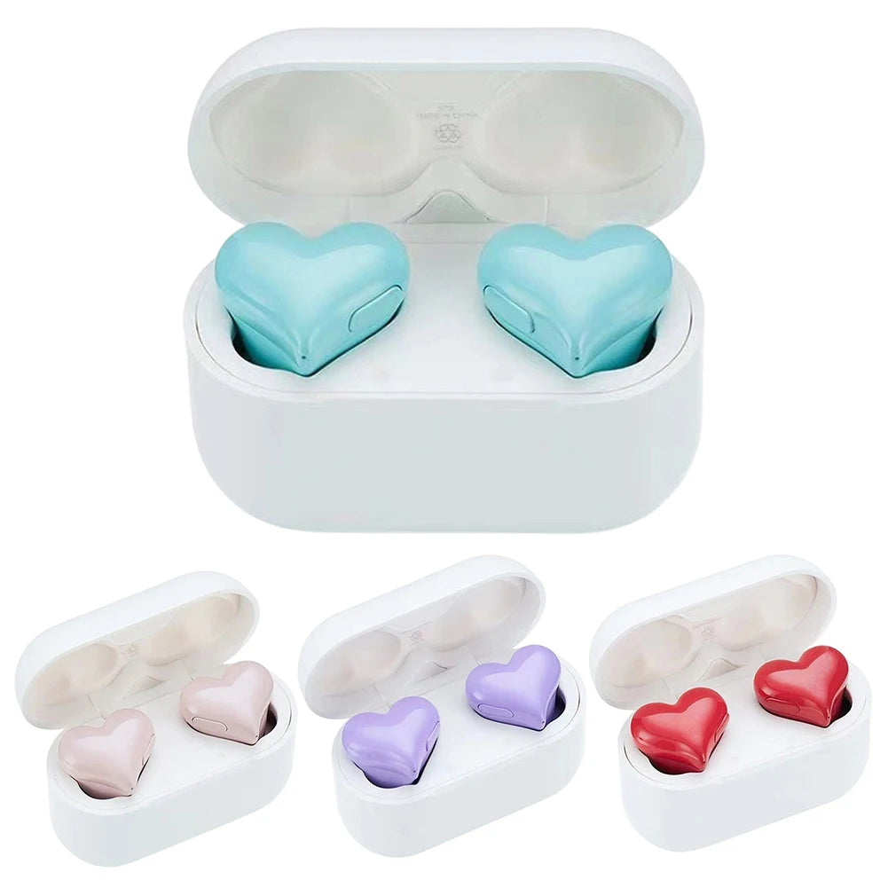 Wireless Earphones Hi-Fi Stereo Headphones Heartbuds Bluetooth-compatible In Ear Noice Cancelling for Student Girl Women