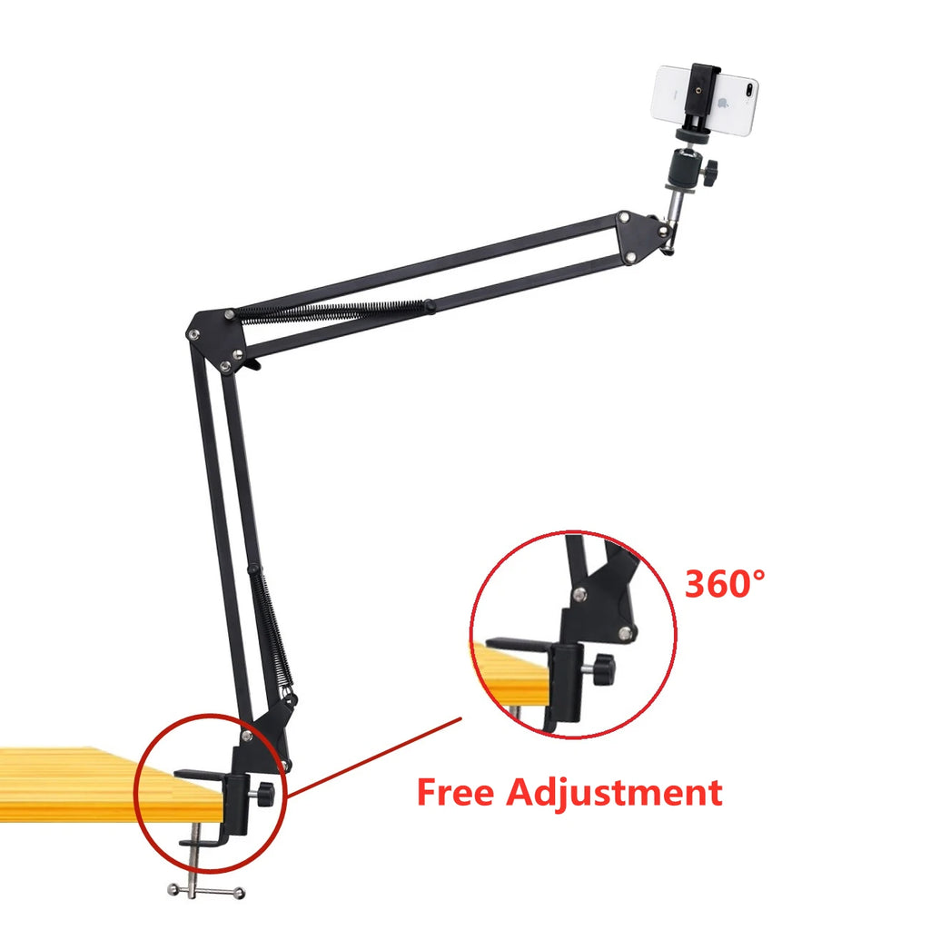 FANGTUOSI 2024 NEW Phone Camera Tripod Table Stand Set Photography Adjustable With Phone Holder For Nikon For LED Ring Light