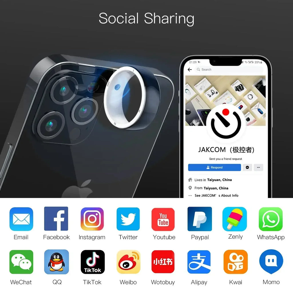 Smart Ring 6 RFID Cards Disk Sharing Smart Wearable Device Watch NFC Wear for IOS Androids Mobile Bracelet PC Watch  JAKCOM R5