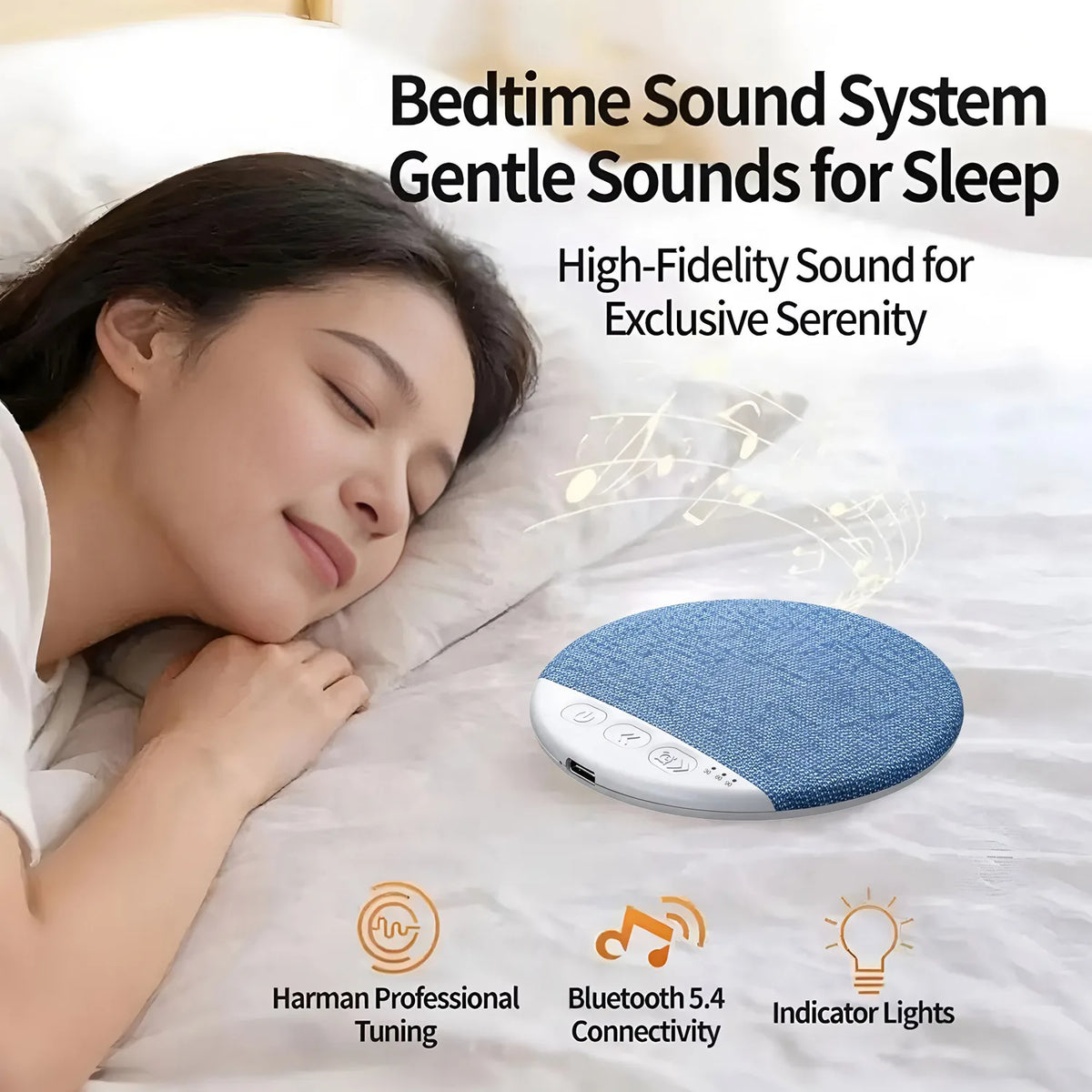 Mini Sleeping Bluetooth Speaker Nature Sound White Noise Soundbar Wireless MP3 Music Player Ultra Thin Timed Shutdown Audio Pla