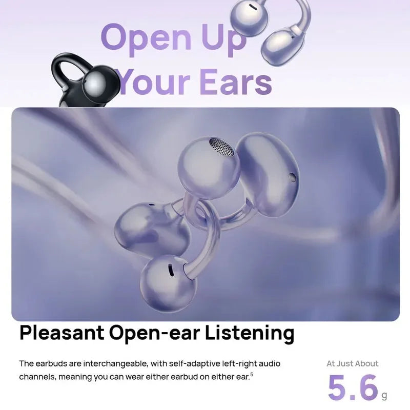 Open Ear Earphone Bluetooth Headphones Wireless Hi-Fi Sound Sport Ear Buds Comfort Fit Perfect Choice for Running/Gaming