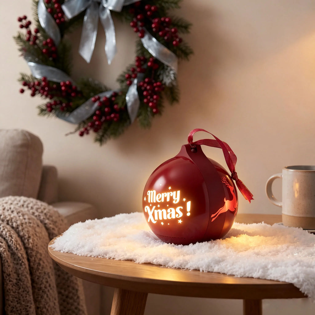 Portable TWS Bluetooth Speaker in Christmas Ball Design Ideal Gift And Decorative Piece for Christmas And New Year
