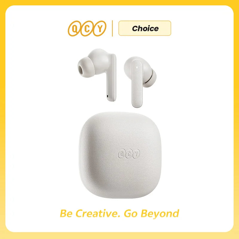 QCY Buds TWS Bluetooth 5.3 Wireless Earphones 10mm Dynamic Driver AI Wind Noise Reduction Earbud 0.68S Low Latency 35H Headphone