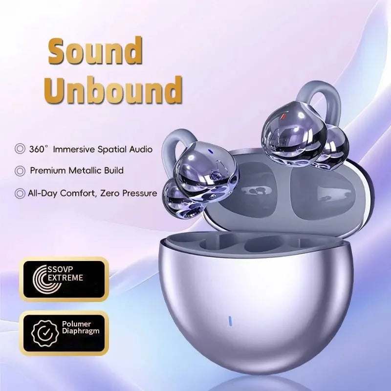Open Ear Earphone Bluetooth Headphones Wireless Hi-Fi Sound Sport Ear Buds Comfort Fit Perfect Choice for Running/Gaming