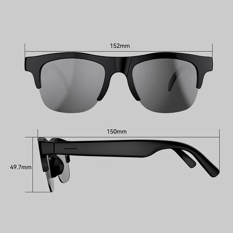 Smart AI Bluetooth Sunglasses Glasses Call Outdoor Sports Headphones HIFI Black Technology Anti-touch UV For Men And Women New