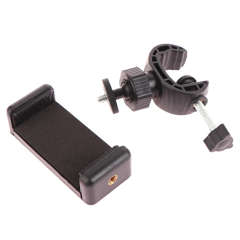 Mobile Phone Stand and Bracket; Universal Clip Support; Mount for both Tripod and Microphone Stand