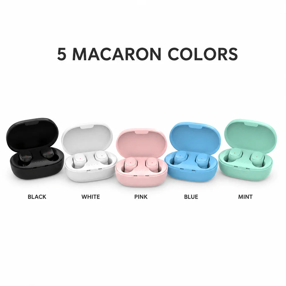 Bluetooth 5.3 Wireless Earbuds Mini TWS In-Ear Headphones HiFi Stereo Low Latency Sport Earphones with Mic