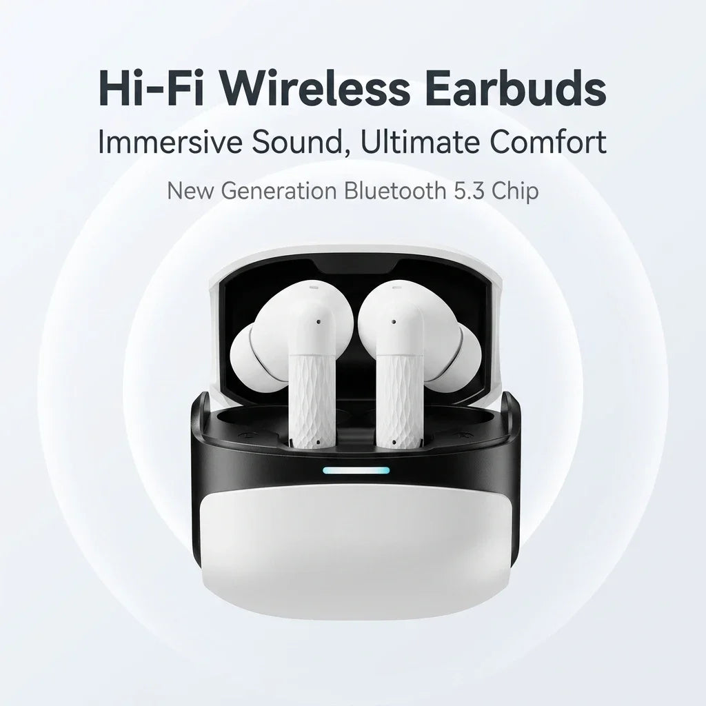 Wireless Bluetooth Earphones 5.3 TWS Headphones Noise Cancelling In-ear Compact Headset Touch Control Sport Music Earbuds