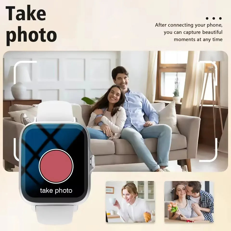 2026 New Smart Watch Men Women HD Touch Screen Heart Rate Oxygen Sleep Tracker IP68 Water-resistant Long Battery Android IOS