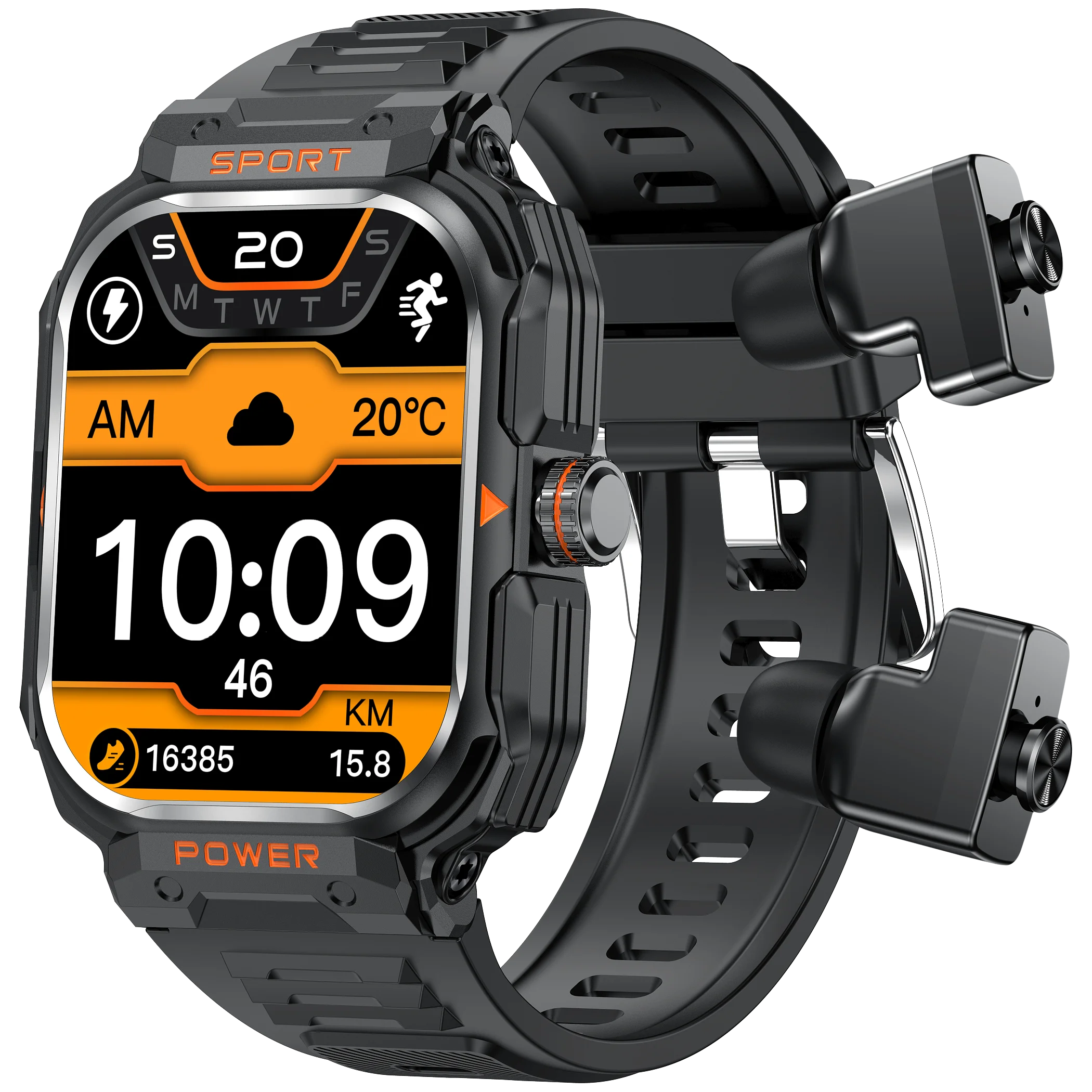 2.01" HD Screen Wireless headphones Smartwatch 2-in-1,Bluetooth Call,NFC,Activity Tracker,Headphone Smart Watches For Men Women