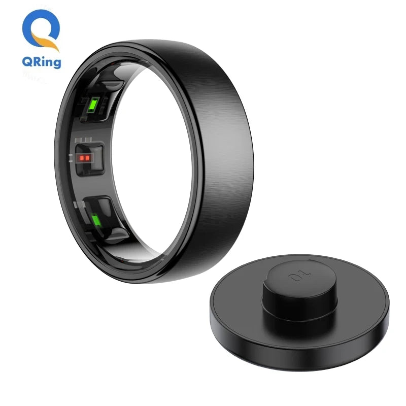 R10 Smart Ring Men Women with Wireless Charging,Health and Sleep Monitor,5ATM Waterproof, Multi-sport Mode For Android IOS Phone