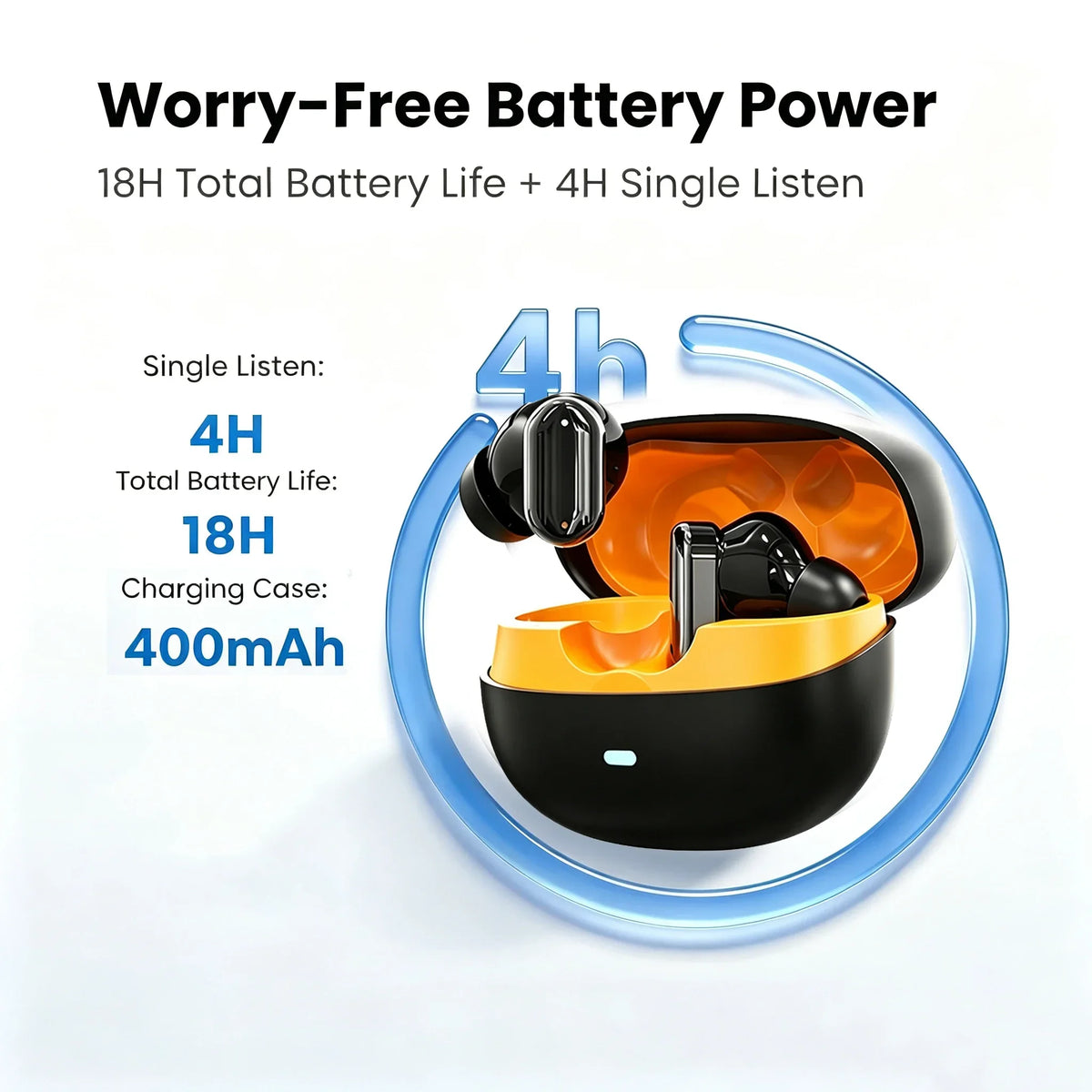 KEBIDUMEI Bluetooth 6.0 In-Ear Earbuds True Wireless Earphones HiFi Stereo Sound Headphones Sports Noise Reduction Headsets