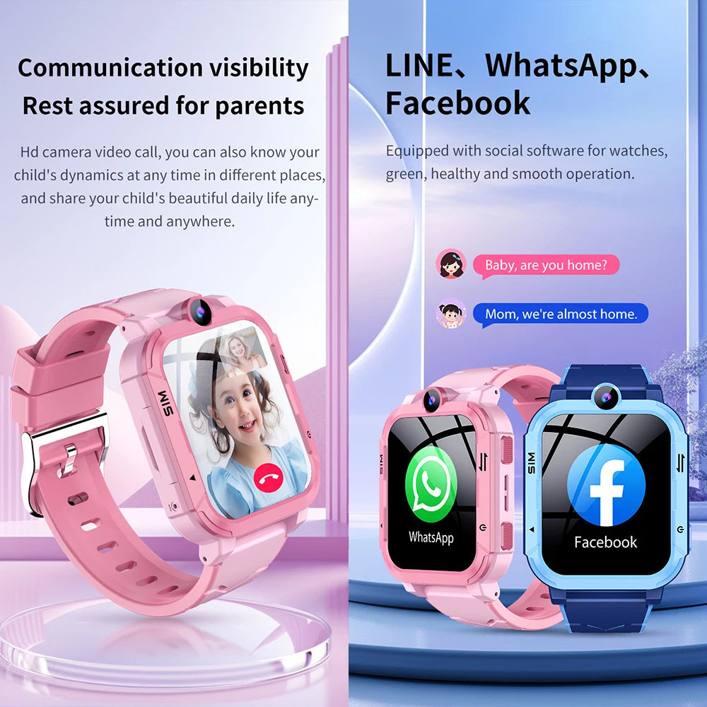 Smart Watch Kids 4G GPS WiFi Tracking Location Video Call SOS APP Download Monitor Phone Watch Children Smartwatch Boy Girl Gift