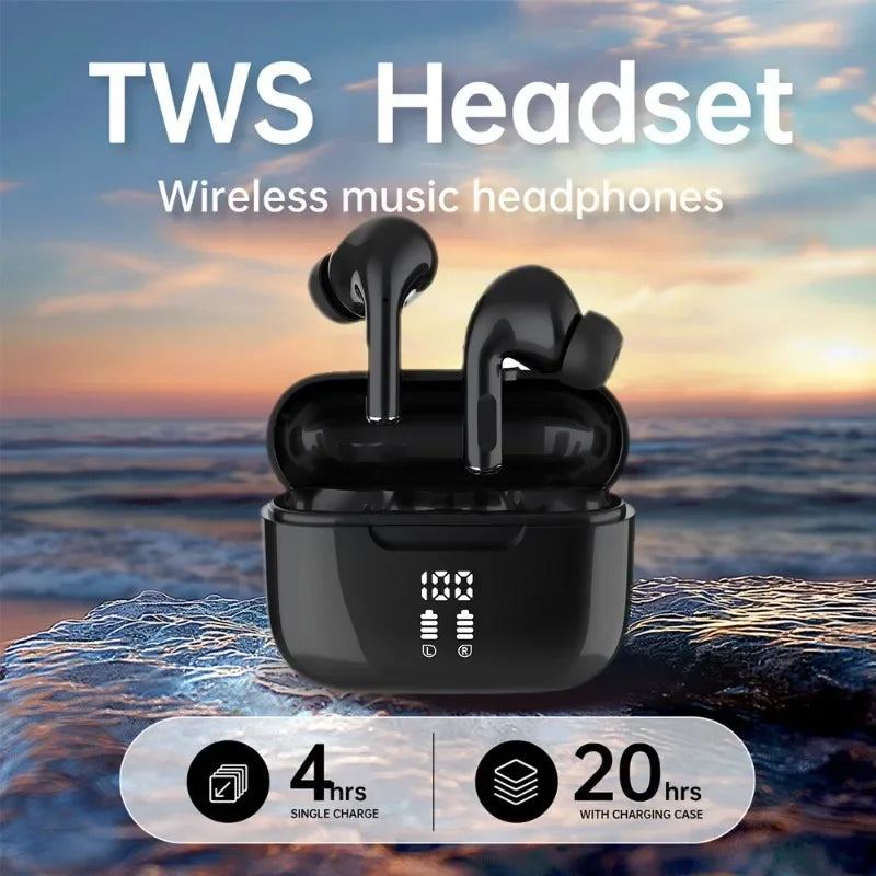 Wireless Bluetooth Earphones TWS HIFI Stereo Sound Headphones Led Display ENC Earbuds HD Music Sport Headset with Mic