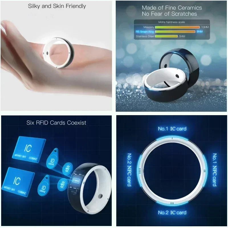 Smart Ring 6 RFID Cards Disk Sharing Smart Wearable Device Watch NFC Wear for IOS Androids Mobile Bracelet PC Watch  JAKCOM R5