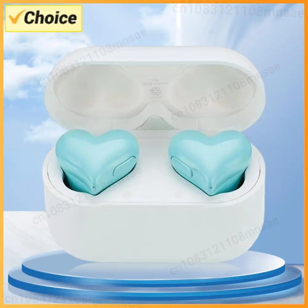 Wireless Earphones Hi-Fi Stereo Headphones Heartbuds Bluetooth-compatible In Ear Noice Cancelling for Student Girl Women