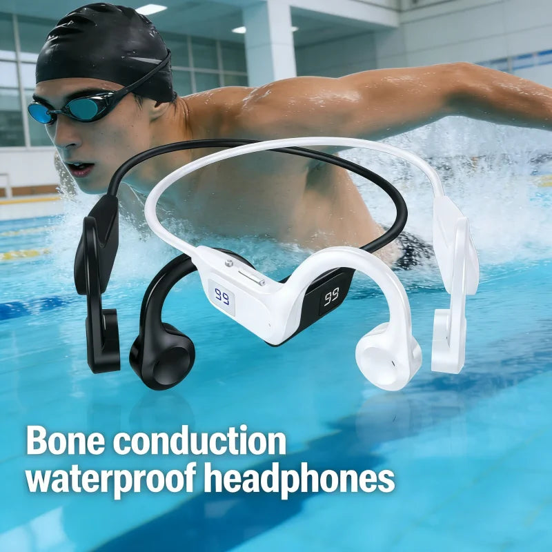 Lenovo Wireless Bone Conduction Headphones Bluetooth Earphone Sport Swimming Bluetooth Compatible Headphone Hand-free With Mic