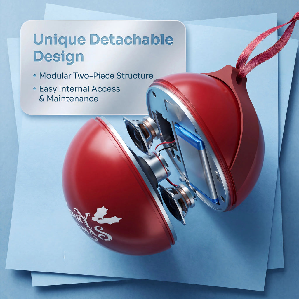 Portable TWS Bluetooth Speaker in Christmas Ball Design Ideal Gift And Decorative Piece for Christmas And New Year