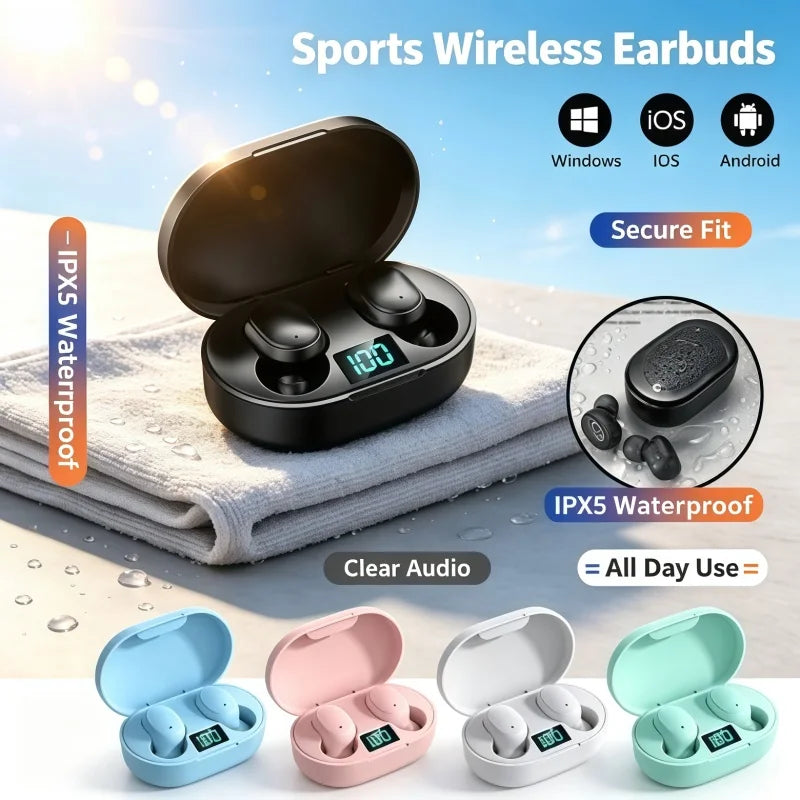 2026 Hot E6S Wireless Bluetooth Headphones  Bluetooth Headphones  Wireless In-Ear Noise-Canceling Headphones with Microphone
